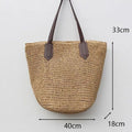 Gusure Woven Rattan Bag Round Straw Shoulder Bag Small Beach HandBags Women Summer Hollow Handmade Messenger Crossbody Bags