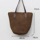 Gusure Woven Rattan Bag Round Straw Shoulder Bag Small Beach HandBags Women Summer Hollow Handmade Messenger Crossbody Bags