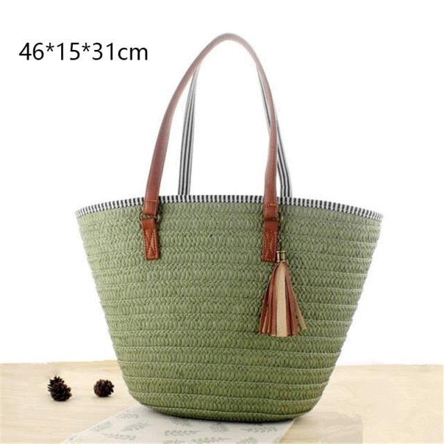 Gusure Woven Rattan Bag Round Straw Shoulder Bag Small Beach HandBags Women Summer Hollow Handmade Messenger Crossbody Bags