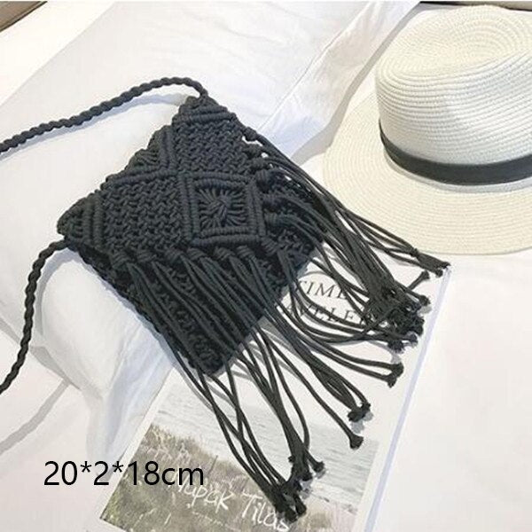 Gusure Woven Rattan Bag Round Straw Shoulder Bag Small Beach HandBags Women Summer Hollow Handmade Messenger Crossbody Bags