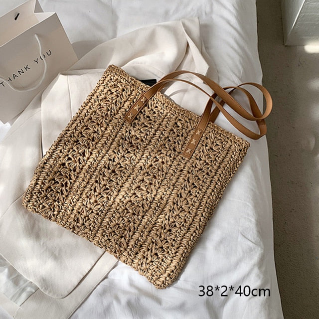Gusure Woven Rattan Bag Round Straw Shoulder Bag Small Beach HandBags Women Summer Hollow Handmade Messenger Crossbody Bags