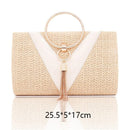 Gusure Woven Rattan Bag Round Straw Shoulder Bag Small Beach HandBags Women Summer Hollow Handmade Messenger Crossbody Bags