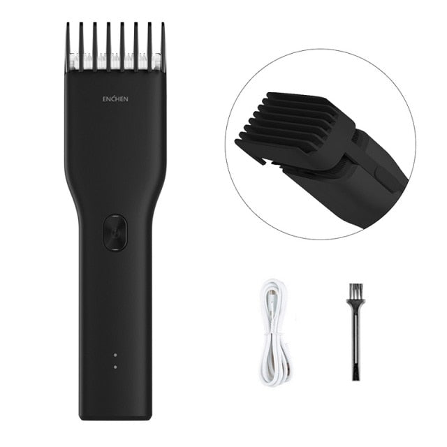 Original ENCHEN Hair Trimmer For Men Kids Cordless USB Rechargeable Electric Hair Clipper Cutter Machine With Adjustable Comb