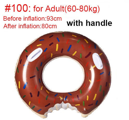 Rooxin Inflatable Swimming Ring Donut Pool Float for Adult Kids Swimming Mattress Circle Rubber Ring Swimming Pool Toys Seat