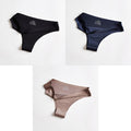 3pcs Women's Panties Underwear Thongs Sexy Lingerie Seamless Sports Female Tanga For Woman Ice Silk Seamless Panties For Women
