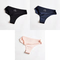 3pcs Women's Panties Underwear Thongs Sexy Lingerie Seamless Sports Female Tanga For Woman Ice Silk Seamless Panties For Women