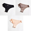 3pcs Women's Panties Underwear Thongs Sexy Lingerie Seamless Sports Female Tanga For Woman Ice Silk Seamless Panties For Women
