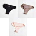 3pcs Women's Panties Underwear Thongs Sexy Lingerie Seamless Sports Female Tanga For Woman Ice Silk Seamless Panties For Women