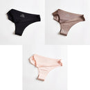 3pcs Women's Panties Underwear Thongs Sexy Lingerie Seamless Sports Female Tanga For Woman Ice Silk Seamless Panties For Women