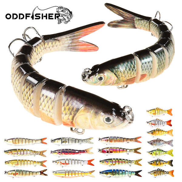 Oddfisher 10/14cm Fishing Lure Jointed Sinking Wobbler For Pike Swimbait Crankbait Trout Bass Fishing Accessories Tackle Bait