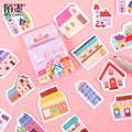 45Pcs/box Beautiful Scenery Stickers Cute Colorful Cloud Stickers Journal Diary Scrapbooking Stationery Decoration Stickers