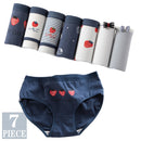 7PCS Panties for Women Girls Underwear Cotton Panties Cute Briefs Sexy Lingerie Cueca Calcinhas Underpant Female Plus Size Panty