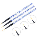 3pcs/Set Nail Art Line Painting Pen Slim 3D Tips Acrylic UV Gel Brushes Drawing Colorful Line Grid Design Nail Manicure Tools