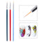 3pcs/Set Nail Art Line Painting Pen Slim 3D Tips Acrylic UV Gel Brushes Drawing Colorful Line Grid Design Nail Manicure Tools