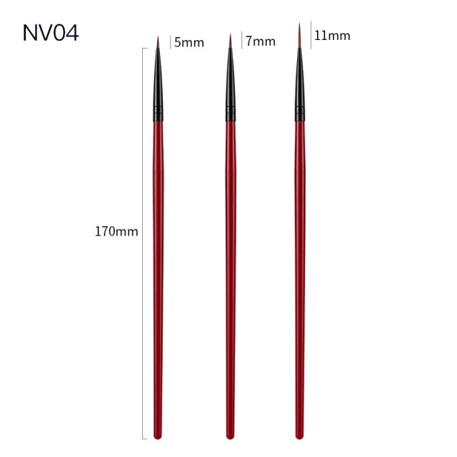 3pcs/Set Nail Art Line Painting Pen Slim 3D Tips Acrylic UV Gel Brushes Drawing Colorful Line Grid Design Nail Manicure Tools
