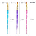3pcs/Set Nail Art Line Painting Pen Slim 3D Tips Acrylic UV Gel Brushes Drawing Colorful Line Grid Design Nail Manicure Tools