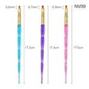 3pcs/Set Nail Art Line Painting Pen Slim 3D Tips Acrylic UV Gel Brushes Drawing Colorful Line Grid Design Nail Manicure Tools