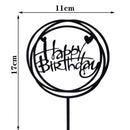 Happy Birthday Cake Topper Acrylic Letter Cake Toppers Party Supplies Happy Birthday Black Cake Decorations Boy 33 Designs