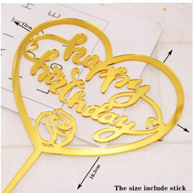 Happy Birthday Cake Topper Acrylic Letter Cake Toppers Party Supplies Happy Birthday Black Cake Decorations Boy 33 Designs