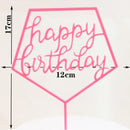 Happy Birthday Cake Topper Acrylic Letter Cake Toppers Party Supplies Happy Birthday Black Cake Decorations Boy 33 Designs