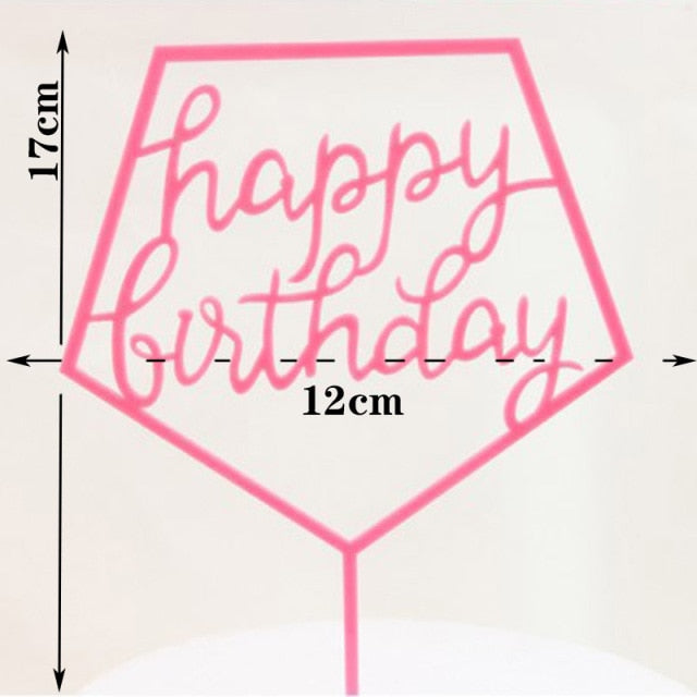 Happy Birthday Cake Topper Acrylic Letter Cake Toppers Party Supplies Happy Birthday Black Cake Decorations Boy 33 Designs