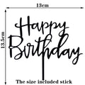 Happy Birthday Cake Topper Acrylic Letter Cake Toppers Party Supplies Happy Birthday Black Cake Decorations Boy 33 Designs