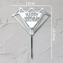 Happy Birthday Cake Topper Acrylic Letter Cake Toppers Party Supplies Happy Birthday Black Cake Decorations Boy 33 Designs