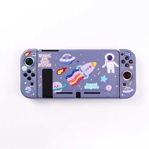 Minithink For Nintend Switch Case Cute Cartoon Full Cover Split Shell Joy-Con Controller Hard TPU Protector NS Accessories