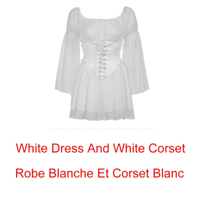 IAMHOTTY Chiffon Slash Neck Mini Dress Women Summer Beach Vacation Long Sleeve Corset Bandage Sundress Party Casual Dresses Pink