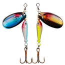 LUSHAZER Fishing spinner bait 9g spoon lure metal baits treble hook isca artificial fish wobbler feeder carp spinnerbait