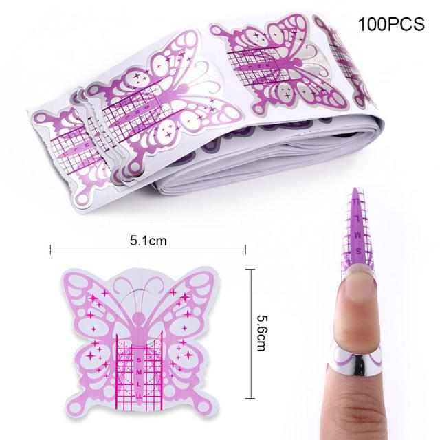Quick Building Nail Mold Tips Nail Dual Forms Finger Extension Nail Art UV Extend Gel  Nail Extension Tool