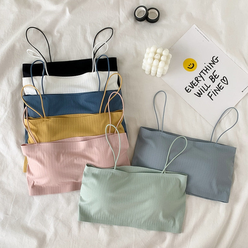 Women's Tube Top Invisible Bra Sexy Bandeau Strapless Top Underwear Streetwear Crop Top Seamless Bustier Sexy Lingerie Tops