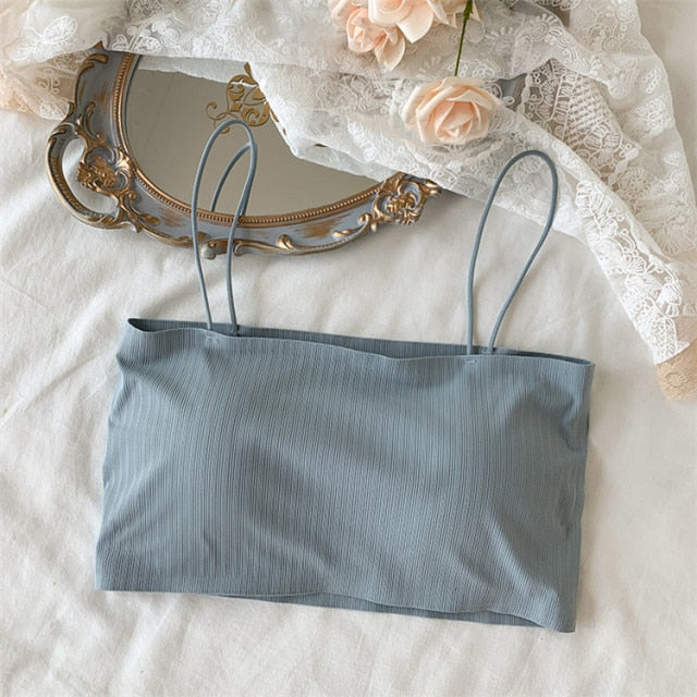 Women's Tube Top Invisible Bra Sexy Bandeau Strapless Top Underwear Streetwear Crop Top Seamless Bustier Sexy Lingerie Tops