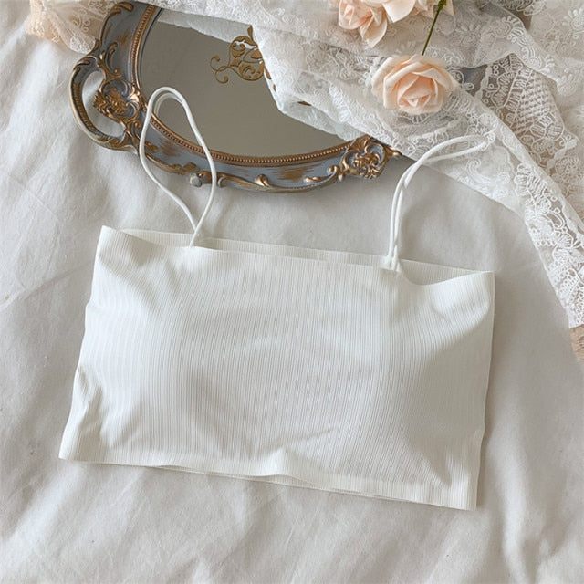 Women's Tube Top Invisible Bra Sexy Bandeau Strapless Top Underwear Streetwear Crop Top Seamless Bustier Sexy Lingerie Tops