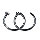 8mm Punk Stainless Steel Fake Nose Ring C Clip Lip Ring Earring Helix Rook Tragus Faux Septum Body Piercing Jewelry