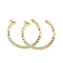 8mm Punk Stainless Steel Fake Nose Ring C Clip Lip Ring Earring Helix Rook Tragus Faux Septum Body Piercing Jewelry