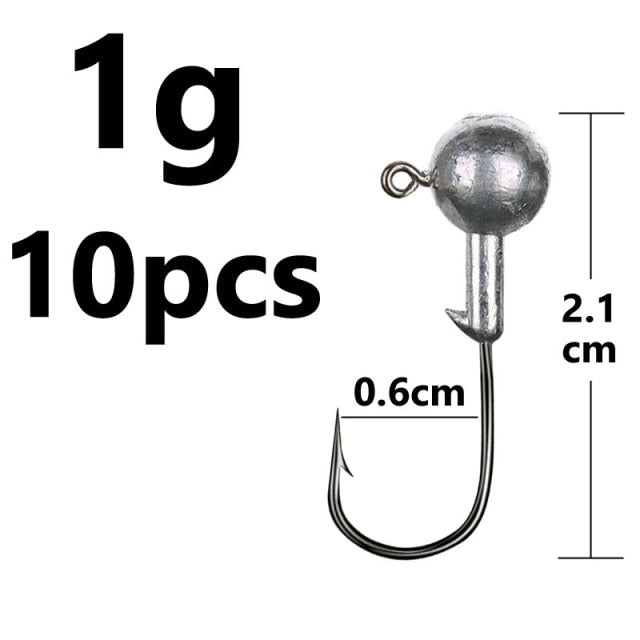 1g 2g 3g 4g 5g 10g 20g 22g 25g 28g crank Jig head hook fishing hook head Jig lure hard bait soft worm jig hook for fishing