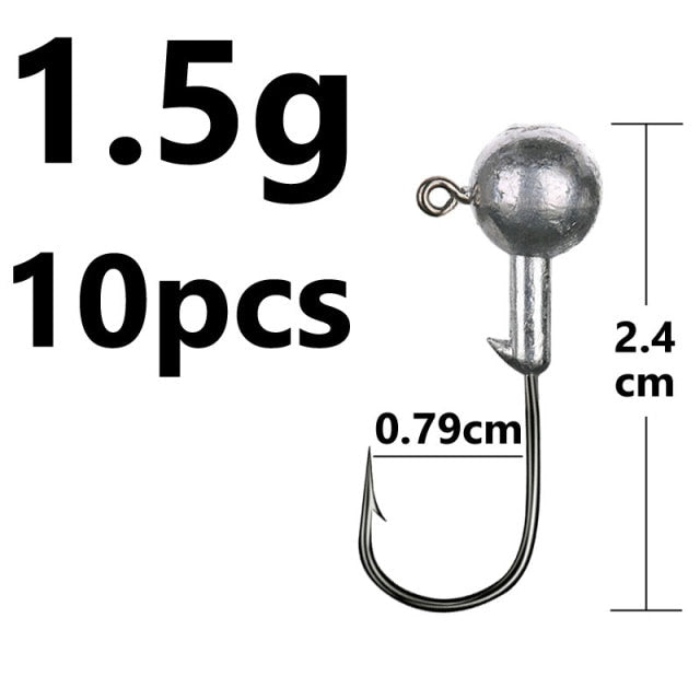 1g 2g 3g 4g 5g 10g 20g 22g 25g 28g crank Jig head hook fishing hook head Jig lure hard bait soft worm jig hook for fishing