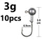 1g 2g 3g 4g 5g 10g 20g 22g 25g 28g crank Jig head hook fishing hook head Jig lure hard bait soft worm jig hook for fishing