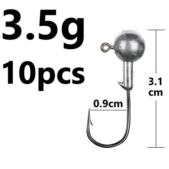 1g 2g 3g 4g 5g 10g 20g 22g 25g 28g crank Jig head hook fishing hook head Jig lure hard bait soft worm jig hook for fishing
