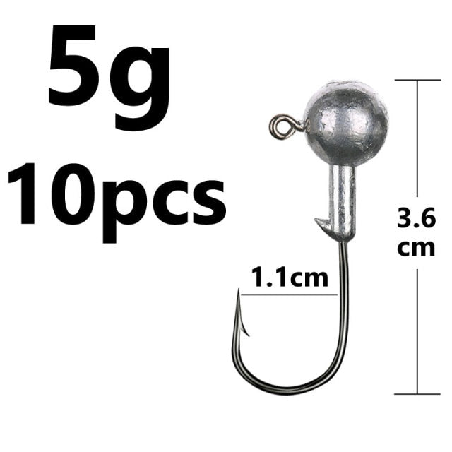 1g 2g 3g 4g 5g 10g 20g 22g 25g 28g crank Jig head hook fishing hook head Jig lure hard bait soft worm jig hook for fishing
