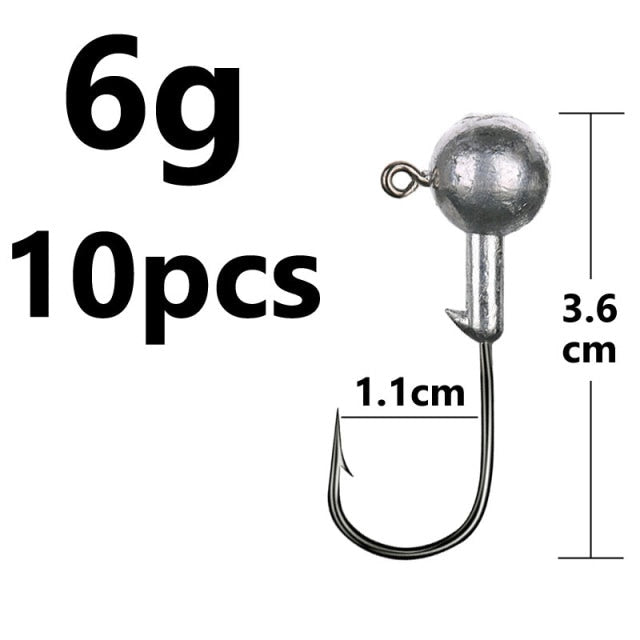 1g 2g 3g 4g 5g 10g 20g 22g 25g 28g crank Jig head hook fishing hook head Jig lure hard bait soft worm jig hook for fishing
