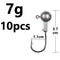 1g 2g 3g 4g 5g 10g 20g 22g 25g 28g crank Jig head hook fishing hook head Jig lure hard bait soft worm jig hook for fishing