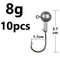 1g 2g 3g 4g 5g 10g 20g 22g 25g 28g crank Jig head hook fishing hook head Jig lure hard bait soft worm jig hook for fishing