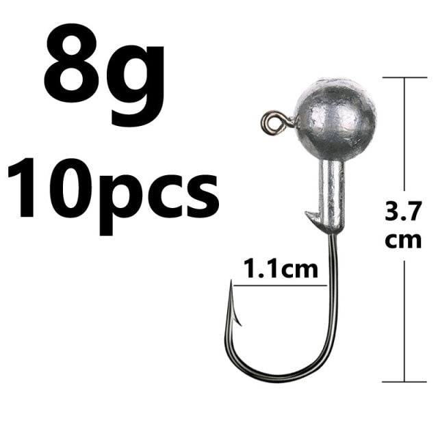 1g 2g 3g 4g 5g 10g 20g 22g 25g 28g crank Jig head hook fishing hook head Jig lure hard bait soft worm jig hook for fishing
