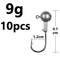 1g 2g 3g 4g 5g 10g 20g 22g 25g 28g crank Jig head hook fishing hook head Jig lure hard bait soft worm jig hook for fishing