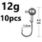 1g 2g 3g 4g 5g 10g 20g 22g 25g 28g crank Jig head hook fishing hook head Jig lure hard bait soft worm jig hook for fishing