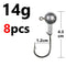 1g 2g 3g 4g 5g 10g 20g 22g 25g 28g crank Jig head hook fishing hook head Jig lure hard bait soft worm jig hook for fishing