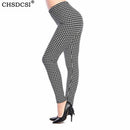 CHSDCSI Hot 2021 Print Flower Leggings Leggins Houndstooth Legins Plaid Thin Pant Fashion Stripe Women Aptitud Trousers