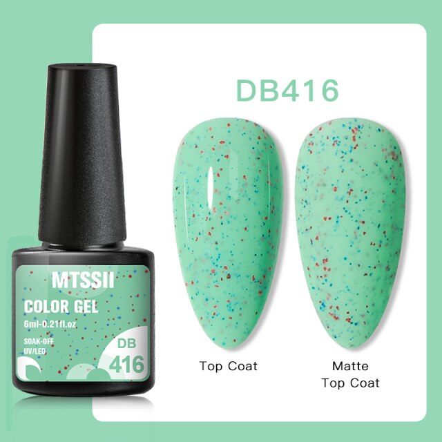 Mtssii 6ml Nail Gel Eggshell Gel Nail Polish Transparent Gel Soak Off Nail Art Gel  UV LED Varnish With Any Color Base Top Coat